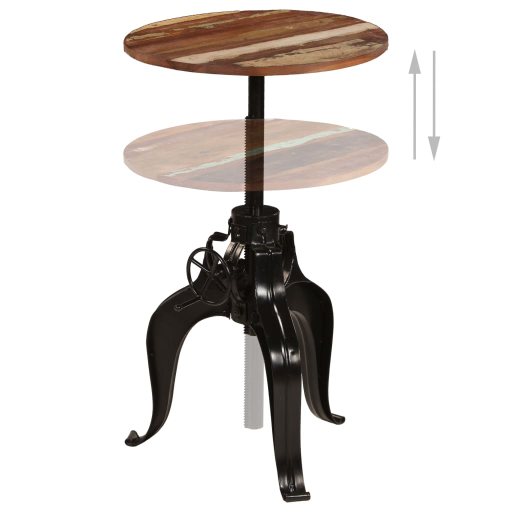 Bar Table Solid Reclaimed Wood 60x(76-110) cm