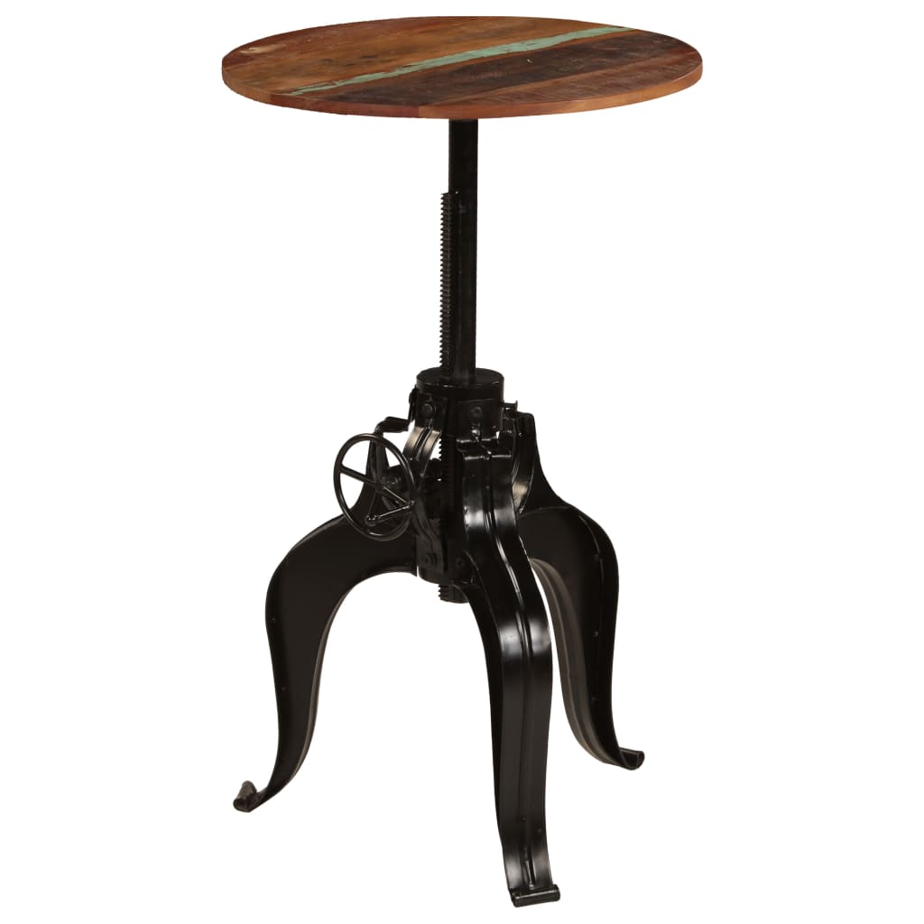 Bar Table Solid Reclaimed Wood 60x(76-110) cm 1 Bar Table Solid Reclaimed Wood 60x(76-110) cm