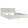 Bed Frame Grey Natural Rattan 140x200 cm