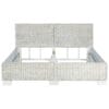 Bed Frame Grey Natural Rattan 140x200 cm
