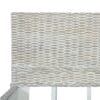 Bed Frame Grey Natural Rattan 140x200 cm