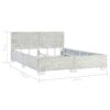 Bed Frame Grey Natural Rattan 140x200 cm