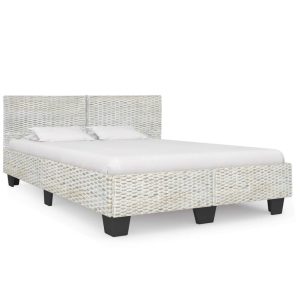 Natural Rattan Bed Frame Grey Colour 160x200cm