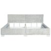 Bed Frame Grey Natural Rattan 180x200 cm