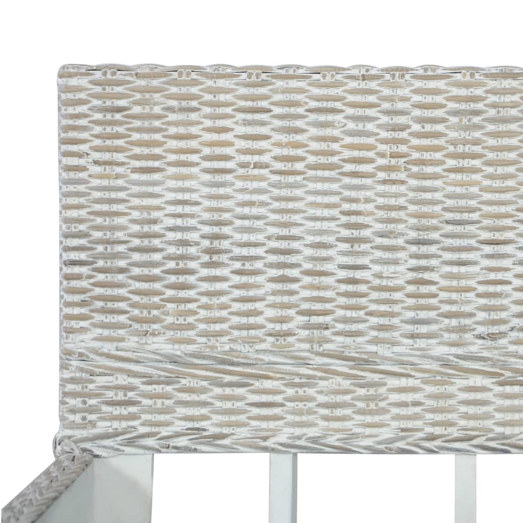 Bed Frame Grey Natural Rattan 180x200 cm