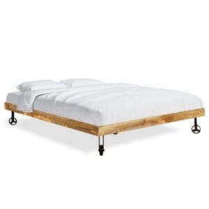 Bed Frame Rough Mango Wood 180x200 cm
