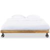 Bed Frame Rough Mango Wood 180x200 cm