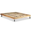 Bed Frame Rough Mango Wood 180x200 cm