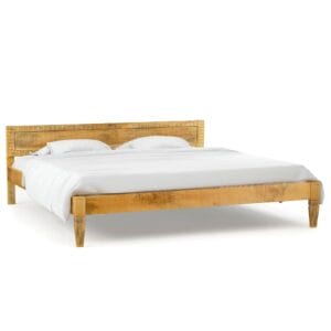 Bed Frame Solid Mango Wood 140x200 cm