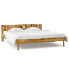 Bed Frame Solid Mango Wood 140x200 cm