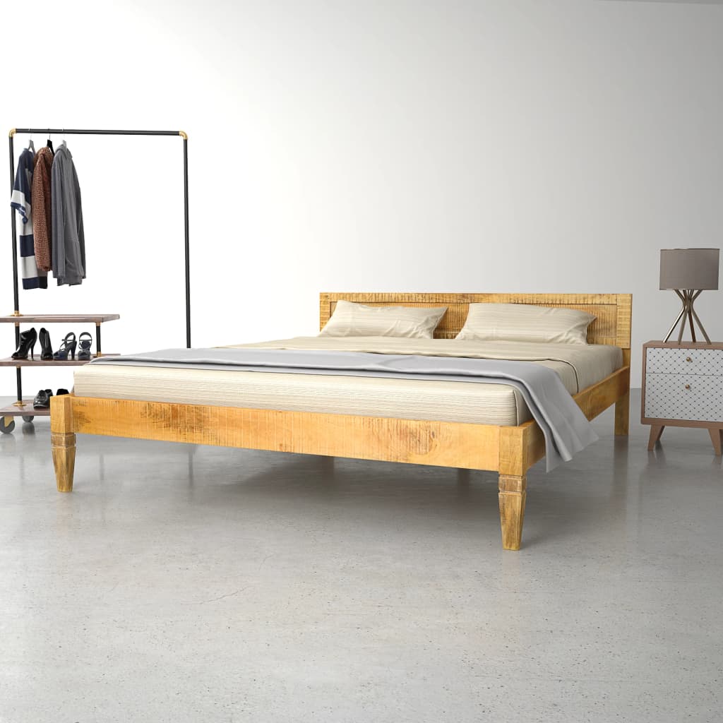 Bed Frame Solid Mango Wood 160x200 cm