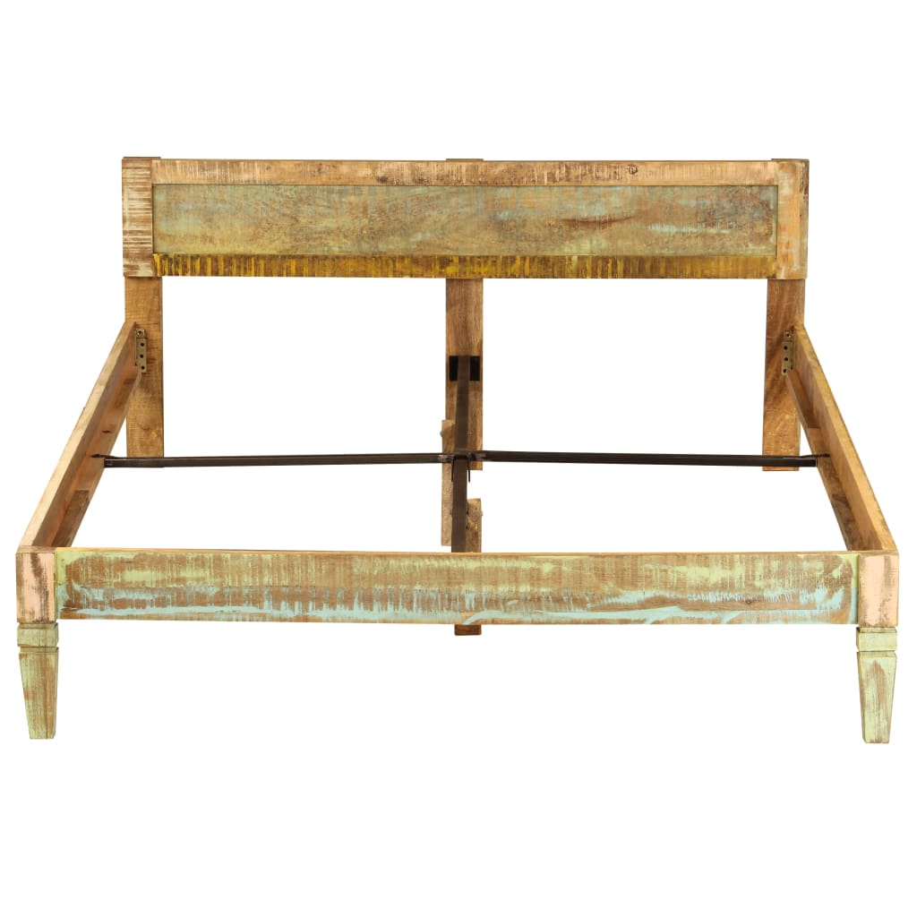 Mango Wood Bed Frame Reclaimed Finish 160x200 cm