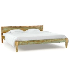 Mango Wood Bed Frame Reclaimed Finish 160x200 cm