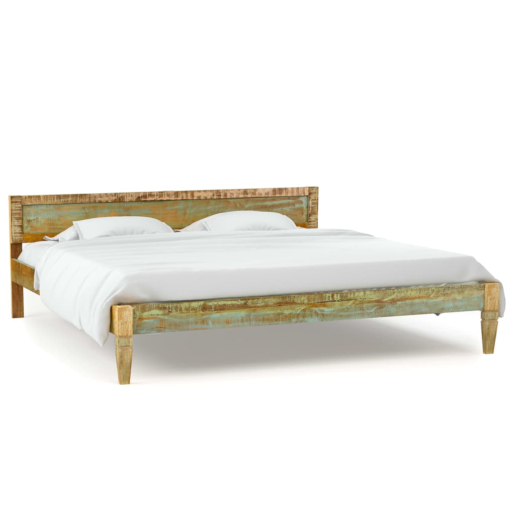 Mango Wood Bed Frame Reclaimed Finish 160x200 cm