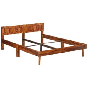 Bed Frame Solid Sheesham Wood 140x200 cm