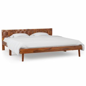 Bed Frame Solid Sheesham Wood 140x200 cm