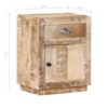 Bedside Cabinet 40x30x50 cm Solid Mango Wood