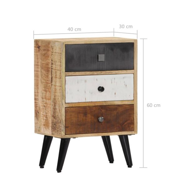 Bedside Cabinet 40X30X60 Cm Solid Mango Wood