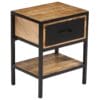 Bedside Cabinet Solid Mango Wood 40x30x50 cm