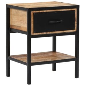 Bedside Cabinet Solid Mango Wood 40x30x50 cm