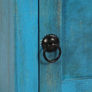 Bedside Table Solid Mango Wood 40x30x50 cm Blue