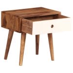 Bedside Table Solid Sheesham Wood 45x30x45 cm 4
