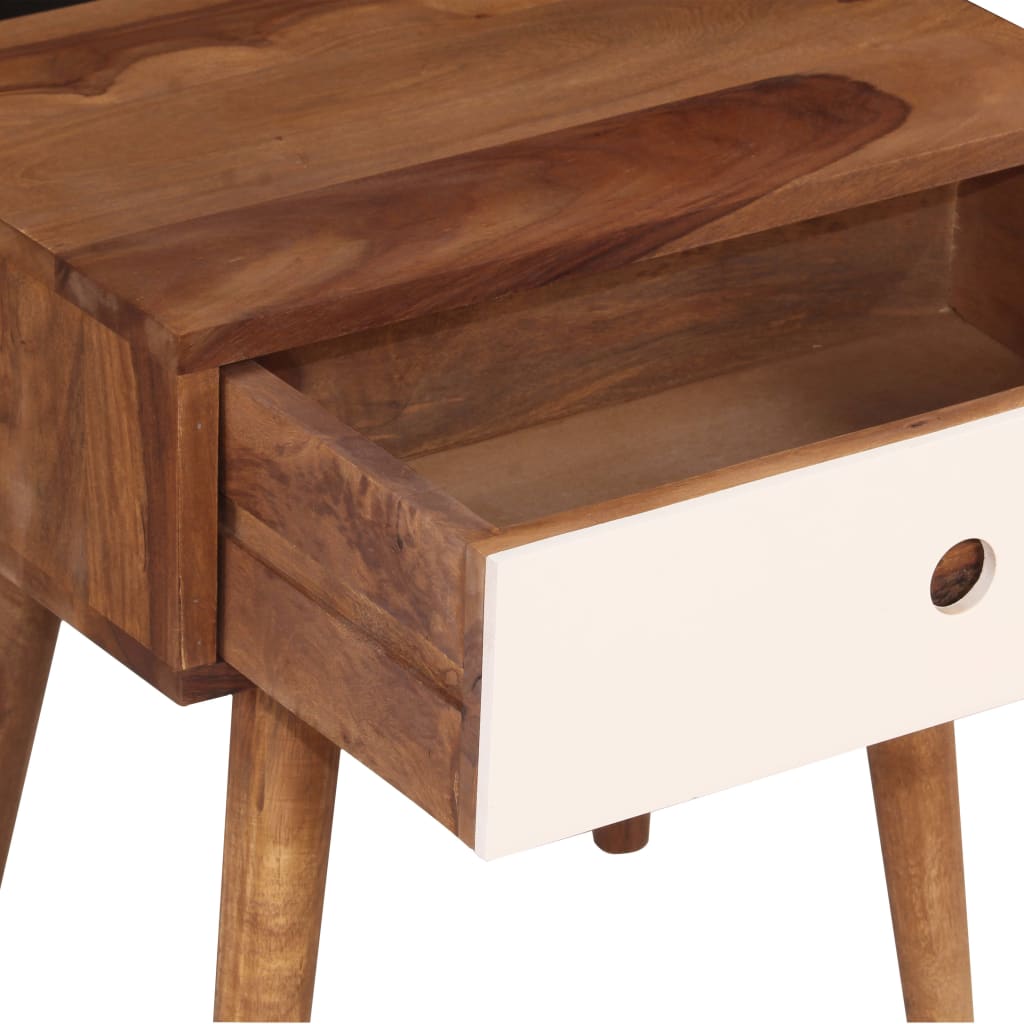 Bedside Table Solid Sheesham Wood 45x30x45 cm