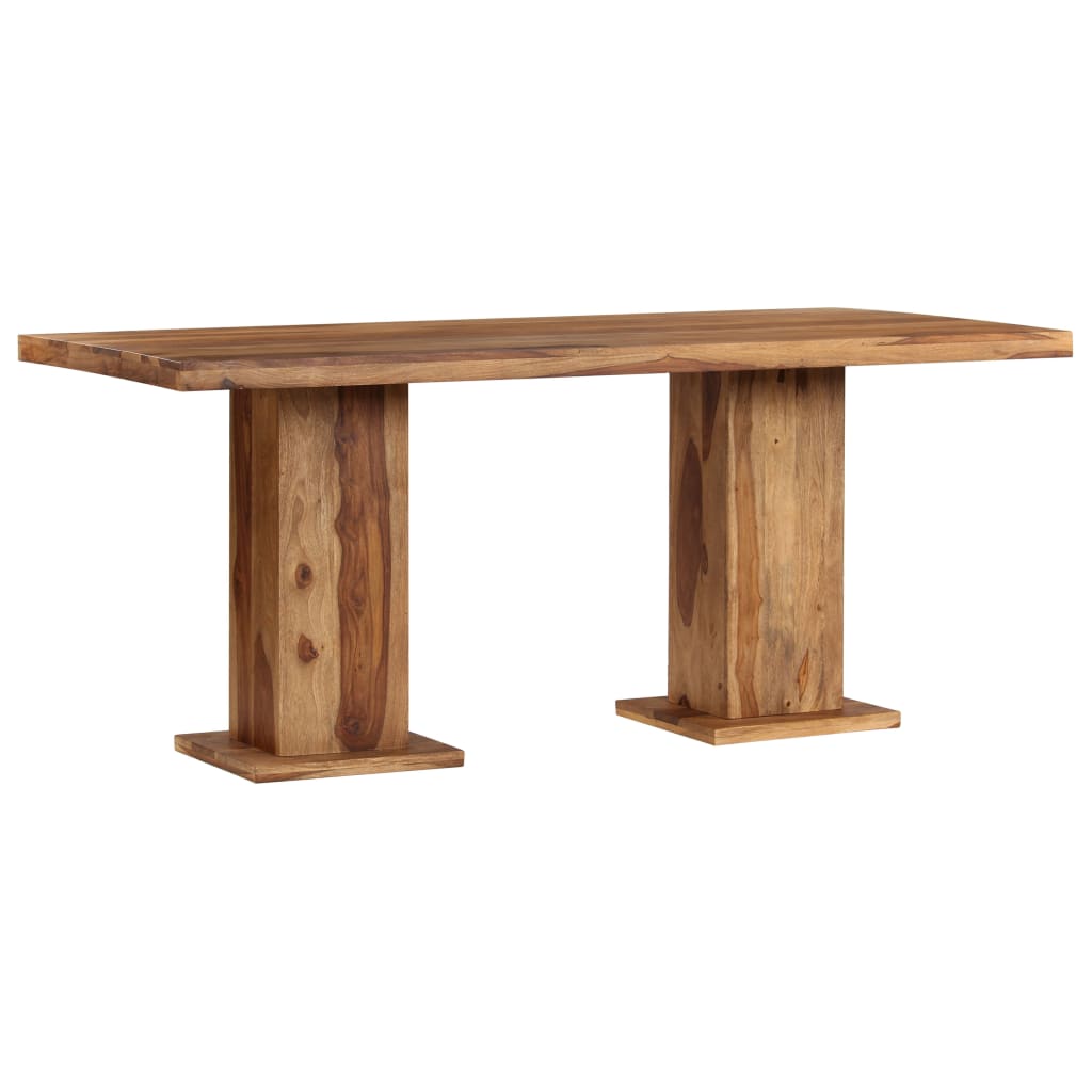 Chunky Cubic Dining Table Solid Sheesham Wood 175x90x77 cm