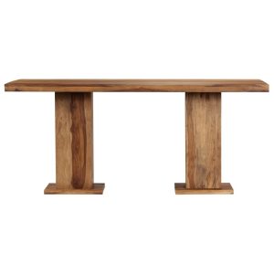 Chunky Cubic Dining Table Solid Sheesham Wood 175x90x77 cm