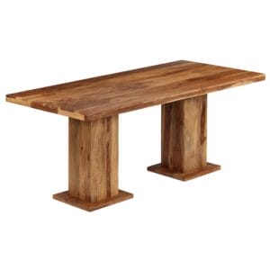Chunky Cubic Dining Table Solid Sheesham Wood 175x90x77 cm