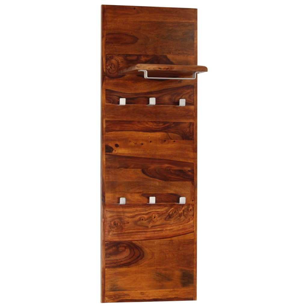 Coat Rack Solid Sheesham Wood 118x40 cm