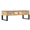Coffee Table 110x50x38 cm Solid Mango Wood