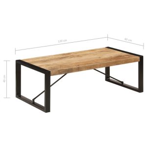 Coffee Table 120X60X40 Cm Solid Mango Wood