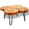 Coffee Table 35 cm 4 Trunks Solid Sheesham Wood