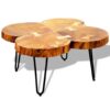 Coffee Table 35 cm 4 Trunks Solid Sheesham Wood