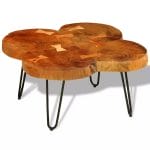 Coffee Table 35 cm 4 Trunks Solid Sheesham Wood 1