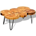 Coffee Table 35 cm 6 Trunks Solid Sheesham Wood 1