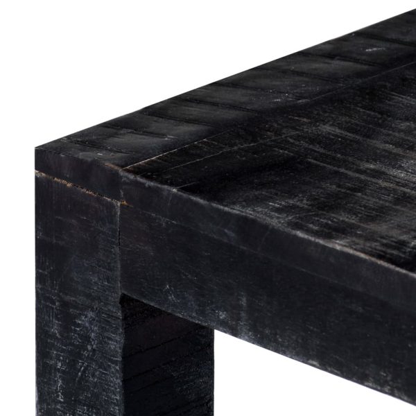 Coffee Table Black 110X50X35 Cm Solid Mango Wood
