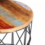 Coffee Table Set 2 Pieces Round 35 cm/45 cm Reclaimed Wood 5
