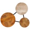 Coffee Table Solid Mango Wood and Steel 89x77x52 cm