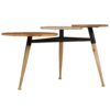 Coffee Table Solid Mango Wood and Steel 89x77x52 cm