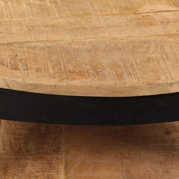 Coffee Table Solid Rough Mango Wood 65X32 Cm