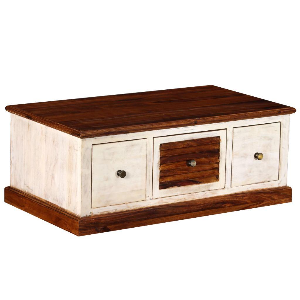 Coffee Table Solid Sheesham Mango Wood 90x50x35 cm