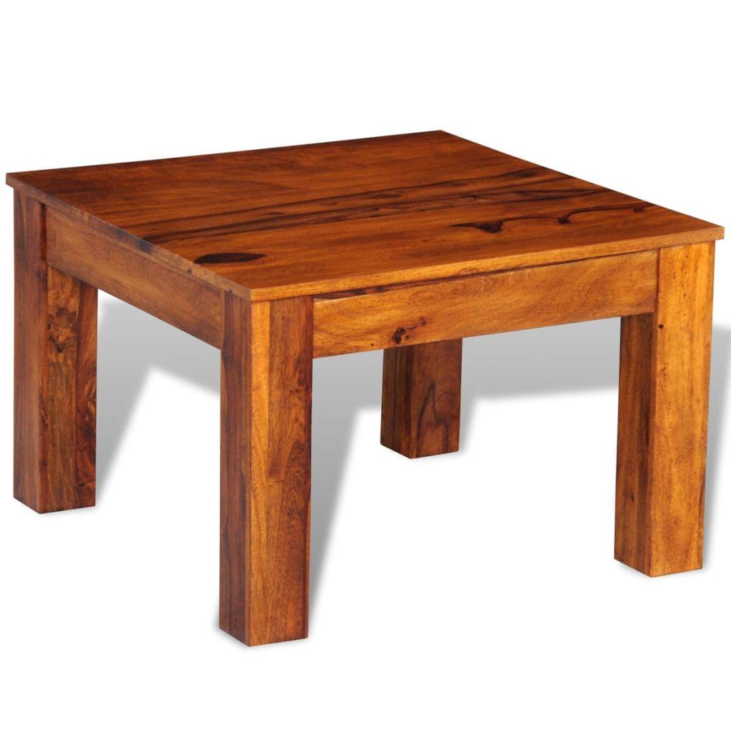 Coffee Table Solid Sheesham Wood 60x60x40 cm