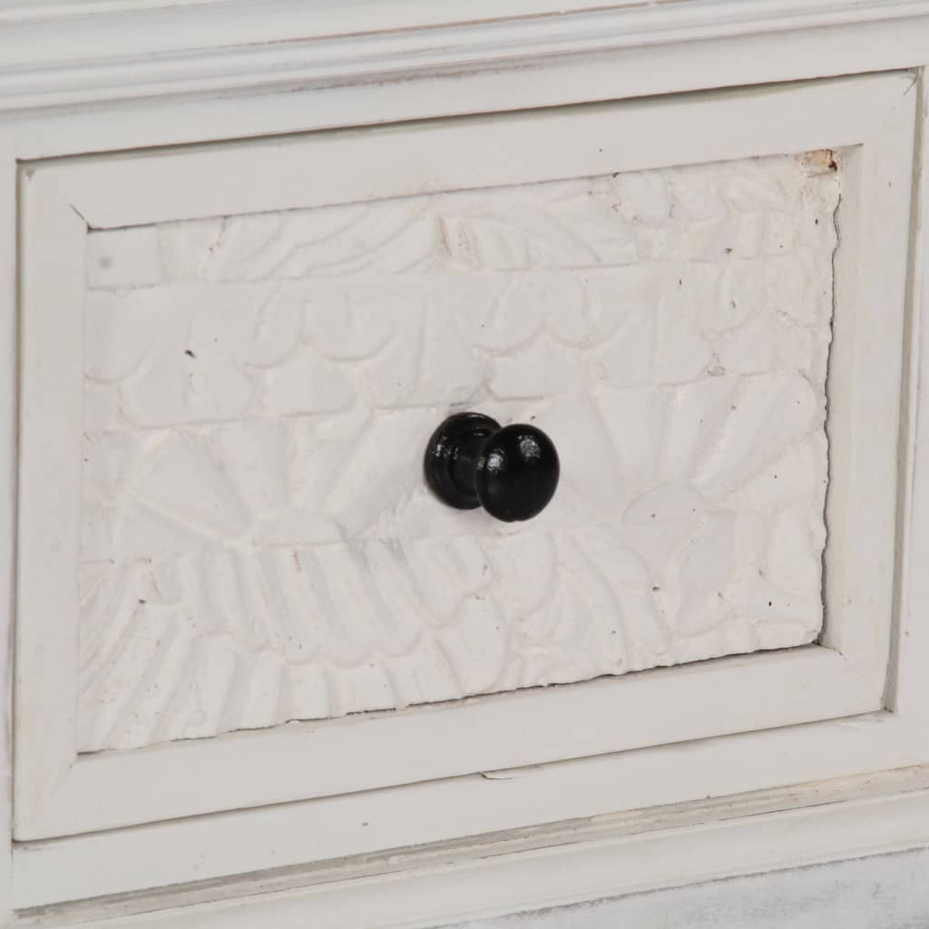 Coffee Table White 70x70x30 cm Solid Mango Wood