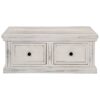Coffee Table White 70x70x30 cm Solid Mango Wood