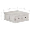 Coffee Table White 70x70x30 cm Solid Mango Wood