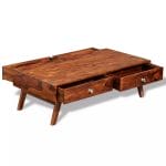 Coffee Table with 4 Drawers 35 cm Solid Sheesham Wood 7