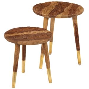 Coffee Tables 2 pcs Solid Sheesham Wood