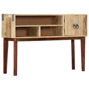 Console Table 115x30x76 cm Solid Rough Mango Wood